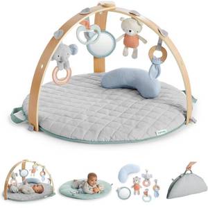 lot 45566 image: Ingenuity Cozy Spot Duvet Activity Gym with Self-Storage, Machine Washable Mat - Loamy