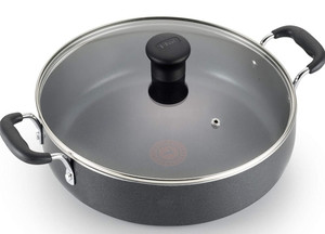lot 45568 image: T-fal B36282 Nonstick Deep Covered Everyday Pan with Ergonomic Stay-Cool Handles Cookware, 12-Inch, Black