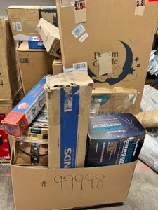 lot 99998 image: Mystery Pallet, Includes damaged products, returns, and items that did not sell at auction or were not picked up SOLD AS IS NO RETURNS