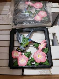 lot 2284 image: lot of hummingbird painted trivets