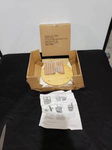 lot 2311 image: pair wood lazy susan NIP needs put together
