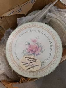 lot 2328 image: lot offactory sealed decorative glass cutting boards