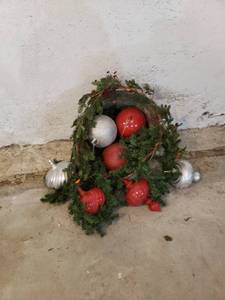 lot 2340 image: old metal bucket whuge Christmas ornamentsdecor