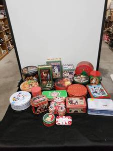 lot 2341 image: lot of Christmas tins
