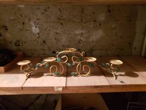 lot 2407 image: goldholly centerpiece metal