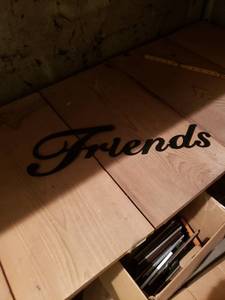 lot 2427 image: metal friends plaque
