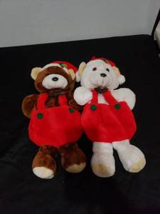 lot 2464 image: pair plush bear stockings