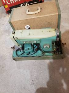 lot 2497 image: white antique sewing machine