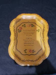 lot 2629 image: old metal plate wedding announcement
