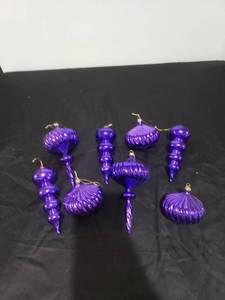 lot 2645 image: lot of big purple ornaments