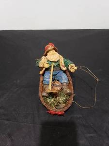 lot 2670 image: fishing Santa decor