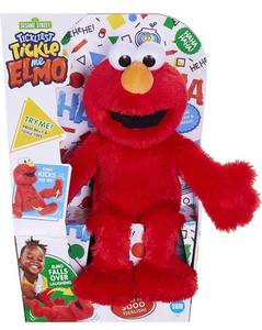 lot 39989 image: Sesame Street Tickliest Tickle Me Elmo, Laughing, Talking, 14-Inch Elmo Plush Toy, Toddler Toys, Kids 18 Months & Up
