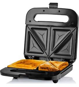 lot 39992 image: Ovente Electric Sandwich Maker with Non-Stick Plates, 750W Indoor Grill Kitchen or Dorm Essentials Easy to Clean and Storage, Perfect for Breakfast Grilled Cheese Egg Bacon and Steak, Black GPS401B