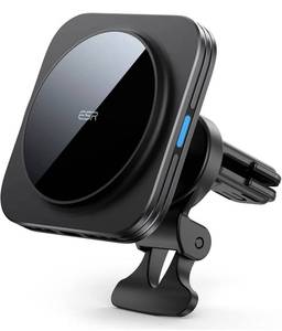 lot 39996 image: ESR HaloLock Magnetic Wireless Car Charger, Fast Charging, Air Vent Mount, Compatible with MagSafe Car Charger, Caseless iPhone 141312 Series Phones and Magnetic Cases, Not for iPhone 14 Pro, Black