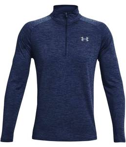 lot 40024 image: Under Armour Mens Tech 2.0 12 Zip-Up Long Sleeve T-Shirt Blue Size Medium