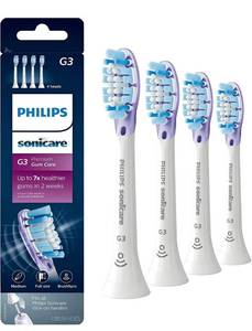 lot 40037 image: Philips Sonicare Genuine G3 Premium Gum Care Replacement Toothbrush Heads, 4 Brush Heads, White, HX905465