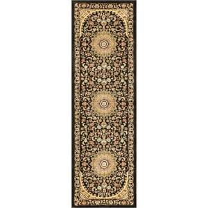 lot 56593 image: Well Woven Timeless Aviva Oriental Persian Black 2 3 x 7 3 Runner Area Rug