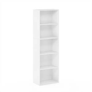 lot 56623 image: Furinno 11055 5 - Tier Reversible Color Open Shelf Bookcase