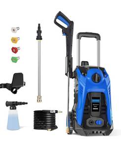 lot 56628 image: Electric Power Washers - 3500 PSI  2.6 GPM High Pressure Washer Electric Powered Washers with Adjustable Spray Nozzle Foam Cannon and Hose Reel, IPX5 Car Water Power Washer for HomeDrivewayPatio