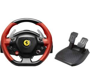 lot 56632 image: Thrustmaster Ferrari 458 Spider Racing Wheel for Xbox One & Pedals - Xbox One