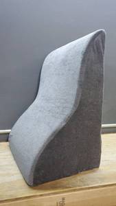 lot 56651 image: S-Shape Reading Pillow Lumbar Support Cushion Sofa Chair Back Supports Pillow Memory Cotton Insert and Removable Cover (Color  Gray)