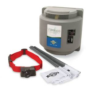 lot 56668 image: PetSafe Wireless Pet Fence Pet Containment System, Covers up to 12 Acre, for Dogs over 8 lb, Waterproof Receiver with Tone  Static Correction - From The Parent Company of INVISIBLE FENCE Brand (B0001ZWZ8O)