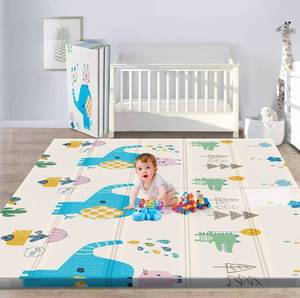 lot 56695 image: Gimars XL BPA Free 0.6 in Reversible Foldable Baby Play Mat, Waterproof Foam Floor Baby Crawling Mat, Portable Baby Playmat for Infants, Toddler, Kids, Indoor Outdoor Use (79 x71x0.6inch)