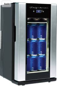 lot 61555 image: FRIGIDAIRE EFMIS567_AMZ 18 Can OR 4 Wine Bottle Retro Beverage Fridge, Temperature Control, Thermoelectric, FreonFree, Stainless