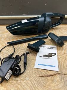 lot 61564 image: Car Vacuum Cleaner with 3 Attachments & 2 Types of Power Cords