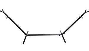 lot 61568 image: BalanceFrom Double Hammock with Space Saving Steel Stand and Portable Carrying Case, 450-Pound Capacity, 2-People