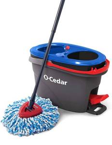 lot 61575 image: O-Cedar EasyWring RinseClean Microfiber Spin Mop & Bucket Floor Cleaning System, Grey