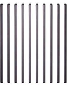 lot 61607 image: 20 Total-Niubid 12x 24 Black Malleable Steel Nipples Fitting, 12 Inches Threaded Pipe Nipples, DIY Steampunk Industrial Vintage Style, 10 Pack, Lot of 2