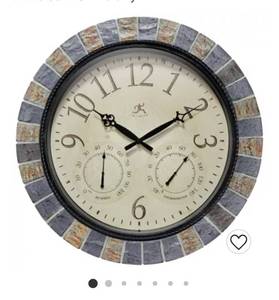 lot 68683 image: 18.5 Inca II Faux Stone Outdoor Wall Clock