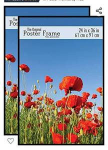 lot 68688 image: MCS Original Poster Frame, Black, 24 x 36 Inch, Set of 2