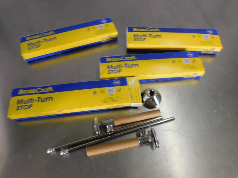 lot 3761 image: Lot of Brass Craft Multi Turn Stops