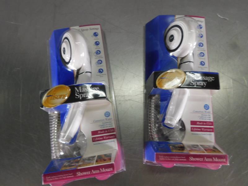 lot 3559 image: Lot of 2 Alsons Massage Shower Spray Wands
