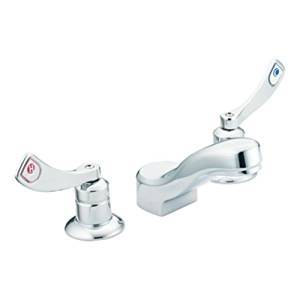 lot 3932 image: Moen 8228 Commercial M-Dura Widespread Lavatory Faucet 2.2 gpm, Chrome