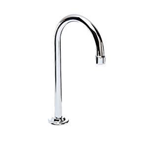 lot 3937 image: American Standard 6832.000.002 Amarilis Heritage Gooseneck Widespread Lavatory Faucet Grid Drain Less Handles, Polished Chrome