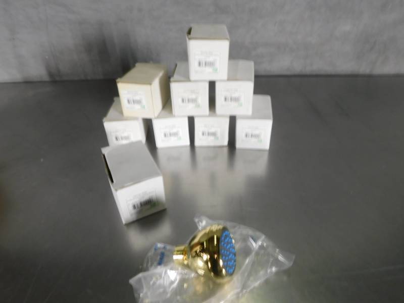 lot 3916 image: Lot of Solid Brass Polished Brass Finish Shower Heads