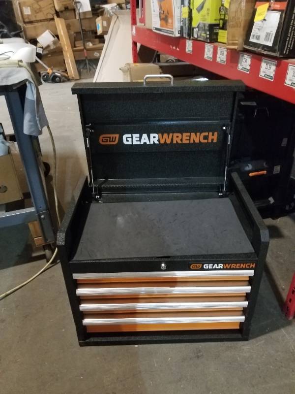 GearWrench GSX Series Tool Chest, 26 W, 4 Drawers, Black/Orange (83240)