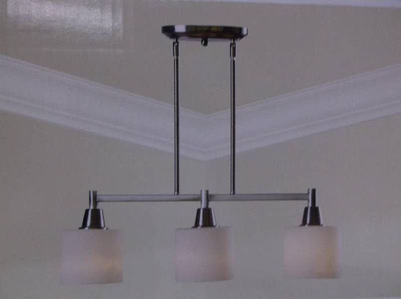 lot 8025 image: Hampton Bay Orion 3-Light Island Chandelier