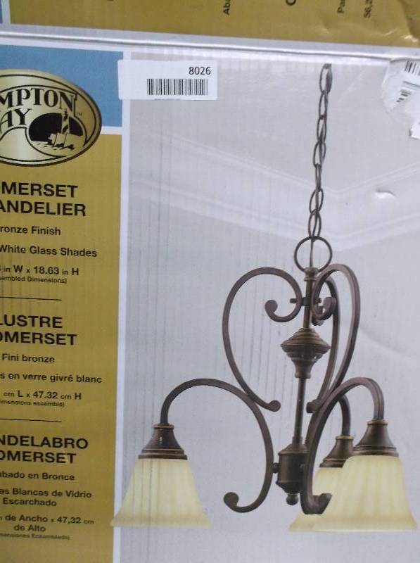 lot 8026 image: Hampton Bay Sumerset Chandelier
