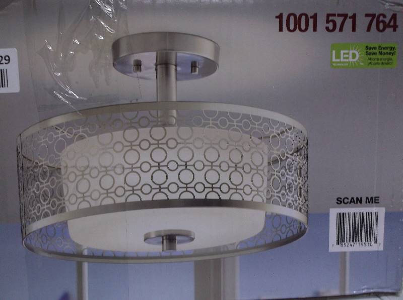 lot 8029 image: Home Decorators Semi-Flush Mount LED Light