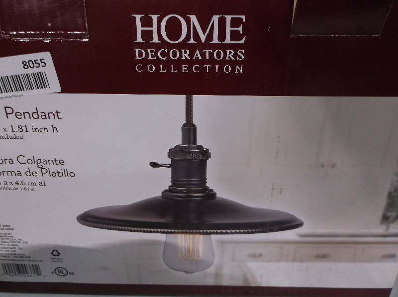 lot 8055 image: Home Decorator Saucer Pendant Light