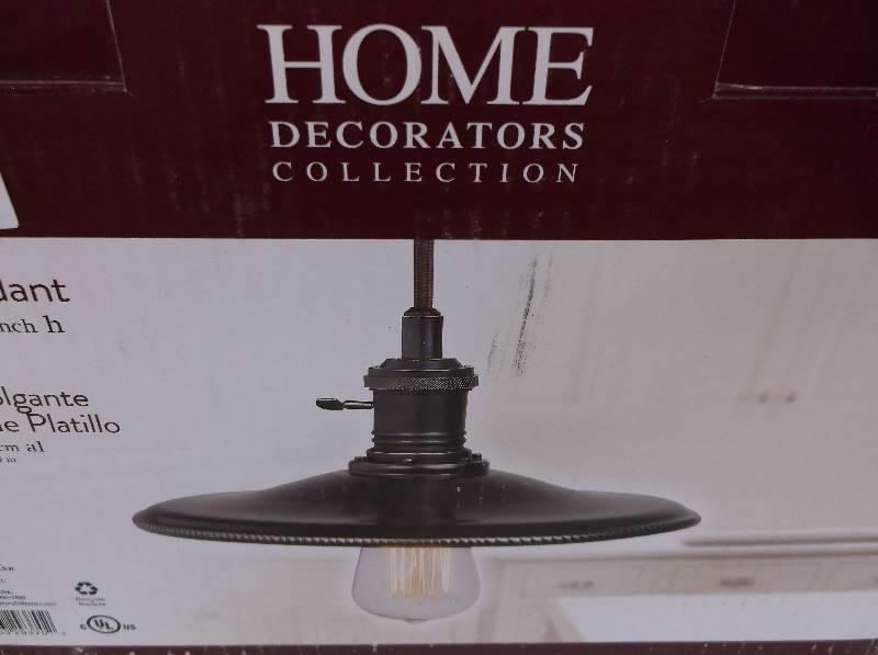 lot 8056 image: Home Decorator Saucer Pendant Light