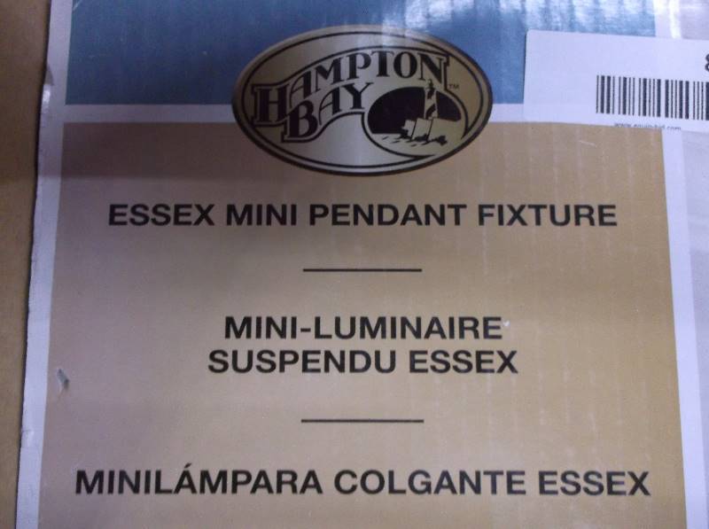 lot 8061 image: Hampton Bay Mini Pendant Fixture Light
