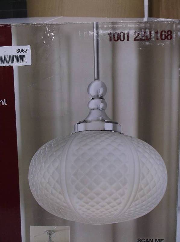 lot 8062 image: Home Decorators Semi-Flush Pendant Light