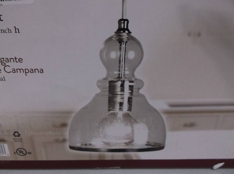 lot 8063 image: Home Decorators Bell Pendant Light
