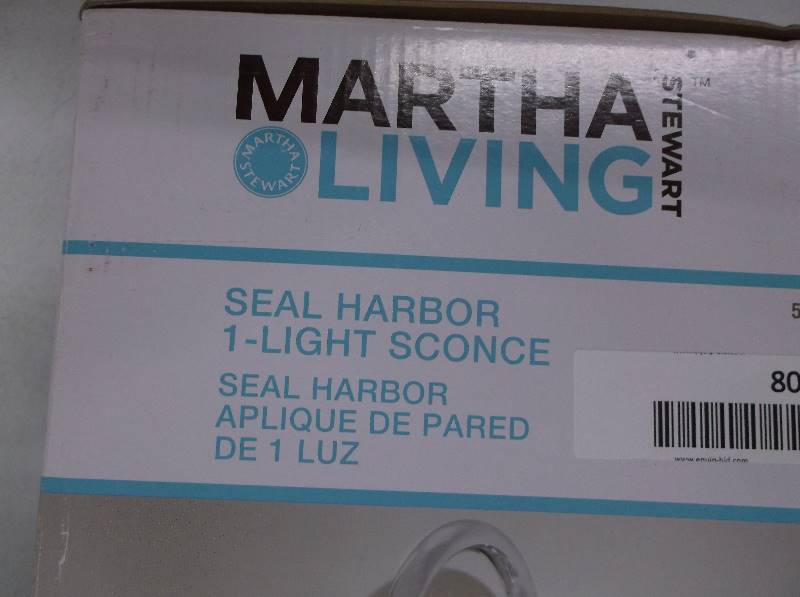 lot 8065 image: Martha Stewart Living Seal Harbor 1-Light Sconce