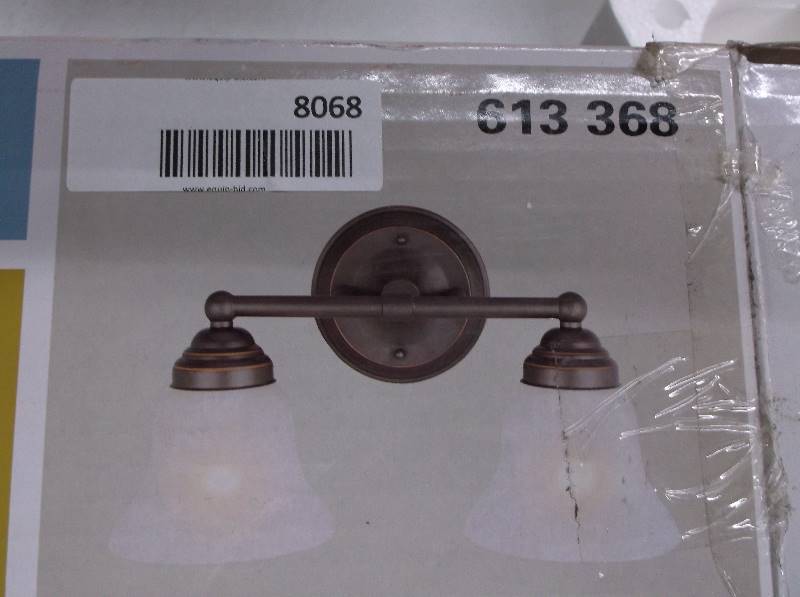 lot 8068 image: Hampton Bay Ashhurst 2-Light Vanity Fixture
